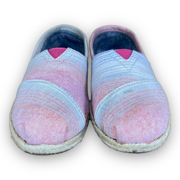 Toms Espadrille Ballet Flats 300314 Summer Stripes Slip On Multicolor Women 6 - Picture 2 of 8